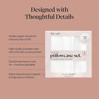 Kitsch Satin Pillowcase with Zipper for Hair & Skin - Softer Than Silk Pillow Cases, Smooth Cooling Satin Pillow Case, Wrinkle-Free, Machine Washable - King Size Satin Pillow Case (19x36), Ivory 2pcs