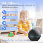 THIMONES 2 Pack Essential Oil Diffuser for Home - 200ml Ultrasonic Aromatherapy Diffuser with 4 Timers & 7 Colors Night Lights, 20dB Quiet Working for 10 Hours (Black+Black)
