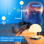 Sunrise Alarm Clock Wake Up Light - 3 Color LED Lamp with Sound & Light Awakening, Bioclock Adjustment & APP Control, Mushroom Tree Design for Bedroom Bedside