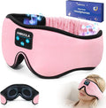 3D Sleep Mask with Bluetooth Headphones, Wireless Sleep Headphones for Side Sleepers, Noise Cancelling Eye Mask for Nap, Soft Sleeping Mask for Women Men, Blackout Sleep Mask with Built-in Speakers