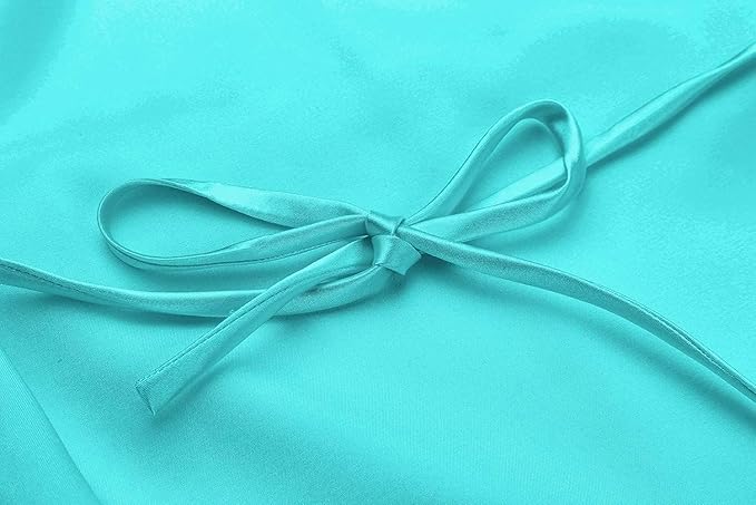 Women's Satin Kimono Robe Wedding Getting Ready Silky Bathrobe Short Bridesmaid Dressing Gown
