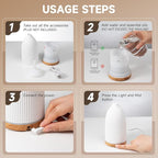 URPOWER 100ML Essential Oil Diffusers for Home, Ultrasonic Aromatherapy Diffuser with 7 Color Changing Lights, Timer & Auto Shut-Off, Scent Diffuser for Bedroom, Office, Yoga