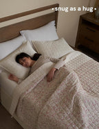 YnM 20lbs Weighted Blanket for Adults, Linen Heavy Bed Throw Blanket with Cooling Glass Beads for All Season Use, Ideal for ~190lbs (60x80 Inches, Queen, Campanula)