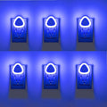KINUR LED Nightlights Plug into Wall, 0.5W Dusk to Dawn Sensor Automatic On and Off Night Light, Led Night Lamp for Kids, Nursery, Bedroom,Hallway, Stairs, Kitchen,Blue,6 Pack