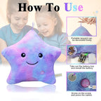 Throw Pillows for Bedroom Couch Living Room Decor Home Bed Sofa Chair Birthday Holiday, Custom Soft Decorative Star Pillow Cover, Cute Purple Colorful Throw Pillow Inserts Sets