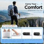 Cooling Pillow Camping Size 1 Pack, Adjustable Bed Pillows for Sleeping, Small Shredded Memory Foam Pillow for Backpacking Hiking, Airplane, Medium Firm Camping Travel Pillow with Washable Cover
