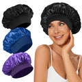3 Pcs Satin Bonnet, Hair Bonnets Silk Hair Wrap, Silk Bonnet for Sleeping
