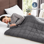 CuteKing Weighted Blanket King Size for Adults (20lbs, 80"x87", Grey) Heavy Blanket for 180-190lbs, Weighted Blanket with Premium Glass Beads, Soft Thick Blanket for Adult All-Season