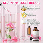 EVOKE OCCU Pure & Natural Geranium Essential Oil for Skin, Hair, Diffuser, Aromatherapy - 4 Fl Oz