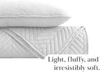 Southshore Fine Living, Inc. Oversized Queen Quilt Bedding Set Lightweight, Prewash Fabric Soft Coverlet Bedspread 3-Piece with Two Matching Shams (98 in Wide x 98 in Long), Full/Queen, Chevron White