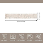 3x20 ft Extra Long Hallway Runner Rug - Non-Slip Washable Floor Runner with Rubber Backing, Modern Low Pile Thin Wide Carpet for Entryway, Kitchen, Living Room (Beige Grey, 3x20)