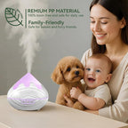 500ML Essential Oil Diffuser, Large Aromatherapy Diffuser with Remote Control, Air Diffusers for Home Office Room, Fragrance Humidifier with 7 Color LED & 2 Mist Mode, Glacier White