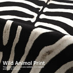 HOMORE Zebra Rug, 3x4 Feet Faux Animal Skin Print Rug,Small Zebra Hide Rugs for Wall Art Decor,Western Floor Carpet for Bedroom Bedside Living Room Desk, Black and White