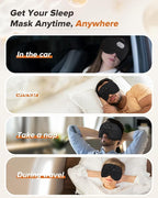 LC-dolida Sleep Headphones, White Noise Bluetooth Sleep Mask 3D Wireless Eye Mask for Sleeping, Sleep Mask with Bluetooth Headphones for Side Sleepers Travel Yoga, Cool Gifts for Men Women