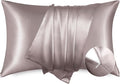 Bedsure Satin Pillowcase with Zipper, Similar to Silk Pillow Cases 2 Pack, Satin Pillow Cases King, Silky & Soft Bedding Pillow Covers for Hair and Skin, Gifts for Women Men, Dusty Rose, 20x36 Inches