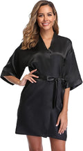 Robe for Women Silky Lightweight Satin Kimono Bride Bridesmaids Wedding Party Robes Dressing Gown Summer Loungewear