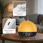 Sunrise Alarm Clock for Heavy Sleepers & Kids, Wake Up Light with Natural Simulation, Dual Alarm, Sleep Sound Machine, Dimmable LED Night Light, FM Radio, USB Charger for Bedroom