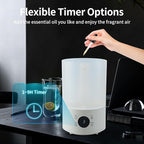 Top Fill Humidifiers for Bedroom, 4.0L Tank Cool Mist Humidifiers for Large Room, 40H Runtime, Plants with 9H Timer, Auto Shut-Off,Quiet Ultrasonic Humidifier with 360° Nozzle for Baby Nursery