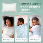 Snuggle-Pedic Adjustable Gel Cooling Pillow - Shredded Memory Foam Pillows for Side, Stomach & Back Sleepers - Keeps Shape - College Dorm Room Essentials for Girls and Guys - Standard