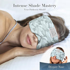 LC-dolida Sleep Mask with Bluetooth Headphones, Extra Large Silk Eye Mask for Sleeping Side Day Sleepers, Sleep Headphones Bluetooth 5.4 for Women Men with Thin Speaker, Blackout, Comfort, Microphone