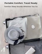 FOXFINE Portable Sound Machine, Travel White Noise Machine with 30 Soothing Sounds, Timer & Memory for Sleeping, Baby, Adults, Blue