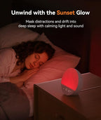 Dreamegg Sunrise 1+ Sound Machine, Sunrise Alarm Clock, Night Light, APP Control, Sleep Routines, Favorites Mode, 34 Soothing Sounds, White Noise Sound Machine, Wake Up Light for Bedrooms, Adults