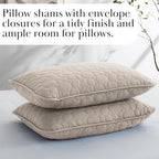 Southshore Fine Living, Inc. Oversized Quilt Bedding Set Lightweight, Prewash Fabric Soft Coverlet Bedspread 2-Piece, One Matching sham (68 in Wide x 98 in Long), Twin/Twin XL, Pebble Sandy Taupe
