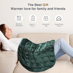 Alomidds Weighted Lap Blanket 7lbs, Cozy Breathable Flannel Weighted Lap Pad for Adults, Small Weighted Blanket for Travel, Couch, Green, 29" x 24"