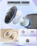 Voerou Sleep Headphones Bluetooth Headband for Women Men, Wireless Sleeping Headphones for Side Sleepers with Ultra-thin Stereo Speakers, Unique Gift for Men Sleeping Yoga Meditation Travel Office Nap