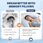 A-Pce Adjustable Pillow, King Size Set of 2 Bed Pillows for Sleeping, Luxury Shredded Memory Foam Pillows, Cooling Pillow for Side, Back, Stomach Sleepers, Firm Pillow for Hot Sleepers Neck Support