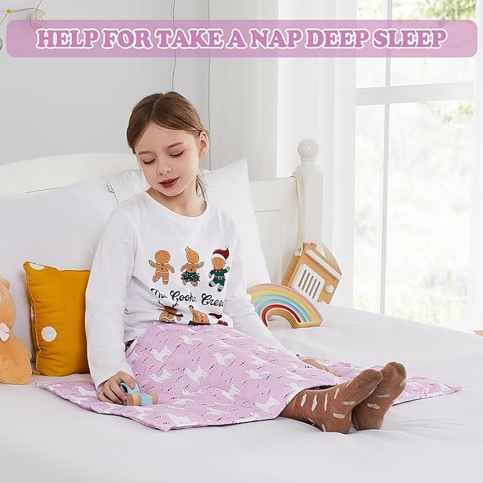 HOSUKKO Weighted Blanket - 2 lbs Purple Alpaca Heavy Blanket - Small Size Breathable Blanket(19 * 21 inches, 2 lbs)