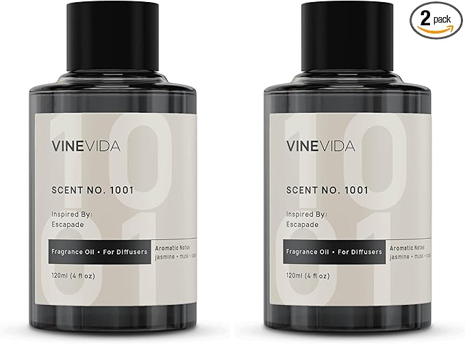 VINEVIDA (4oz) Hotel Fragrance Diffuser Oil - 5 Star Scent for Home - Cold Air Diffuser Oil - Essential Oil No.1001 Inspired by Ritz Carlton (Pack of 2)