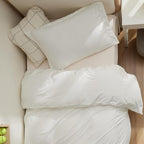 Bedsure Duvet Cover Twin/Twin XL Size - Soft Double Brushed Bedding Set for Kids & Adults, Zipper Closure, 2 Pieces, Includes 1 Duvet Cover (68"x90") & 1 Pillow Sham, NO Comforter, Cream White