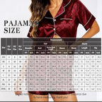 WJing Yi Jia Womens Silk Satin Pajamas Loungewear Two-Piece Sleepwear Button-Down Floral Pj Set XS-4XL
