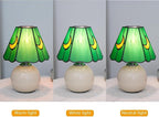 Mushroom Lamp Tiffany Lamp Stained Glass Table Lamp Moon Cute Small Bedside Lamps for Living Room Home Decor,Unique Aesthetic Home Living Room Decor Girls Women Birthday Day Gift,(Green)