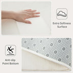 Andecor Shag Area Rug Fluffy Carpets, 5x7 Cream White Washable Living Room Bedroom Rugs, Soft Fuzzy Indoor Rugs for Dorm Boys Girls Kids Room Nursery Home Decorations