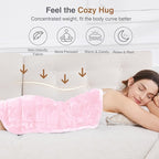 Alomidds Weighted Blanket 7lbs for Adults, Cozy Breathable Weighted Lap Blanket, Small Weighted Blanket Travel, Weighted Lap Pad for Couch, Sofa, Pink, 29" x 24"