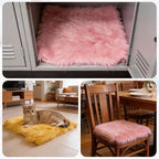 PATIKIL 12" Locker Rug, Small Area Rug Mini Faux Fur Rugs Small Locker Carpet Soft Fluffy Tiny Photography Props Square for Nail Photo Tabletop Background Picture Decoration, Dark Green
