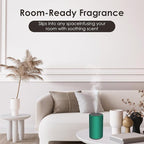 Waterless Essential Oil Diffuser, Battery Powered Mini Scent Air Machine, Aromatherapy Mist Diffuser for Home Room Car Office (Green Aluminum Alloy)