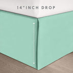 Elegant Comfort 8-Piece Pinch Pleated Comforter Set - All Season Complete Bed in a Bag, Includes 4pc Smart Sheet Set, Bed Skirt, Comforter, Matching Pillowcases and Shams, Twin/Twin XL, Mint Green