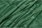 TONGDADA Minky Weighted Blanket | 40''x60'',10lbs | Cozy and Soft Minky Weighted Throw Blanket | Luxury Velvet with Premium Glass Beads | Dark Green Minky