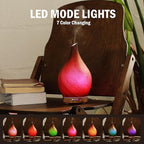 Porseme 150ml Essential Oil Diffuser Glass Color Changing Aroma Air Diffusers Aromatherapy Ultrasonic Cool Mist Humidifier 6 Running Hours Waterless Auto-Off for Sleeping Yoga Office Spa (Caramel)