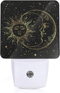 Witch Sun Moon Night Light, Zodiac Night Light Plug into Wall with Dusk to Dawn Sensor, LED Lamp Energy Saving Lights for Men Women Boys Girls,Lamp for Bedroom Bathroom Hallway