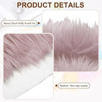 PATIKIL 12" Locker Rug, Small Area Rug Mini Faux Fur Rugs Small Locker Carpet Soft Fluffy Tiny Photography Props Square for Nail Photo Tabletop Background Picture Decoration, Purple