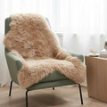 OGLAND Genuine Fluffy Sheepskin Rug, Shaggy Wool Fur Lambskin Throw Pad for Bedroom Living Room Carpet Sofa Cover Chair Side of The Bed Couch Bench Dog Pray Cushion Mat