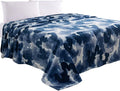 Elegant Comfort Luxury Velvety Feel Blanket, All-Season Lightweight Blanket, Ultra Plush, Soft, Cozy-Fuzzy Flannel Fleece for Couch, Sofa, Bed, Travel, Camouflage Design, Full/Queen, Blue