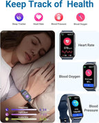 Amzhero Health Fitness Tracker with 24/7 Heart Rate, Blood Oxygen, Blood Pressure, Sleep Tracker, 5ATM Waterproof Activity Trackers with Step Tracker, Pedometer (S & L Bands Included)