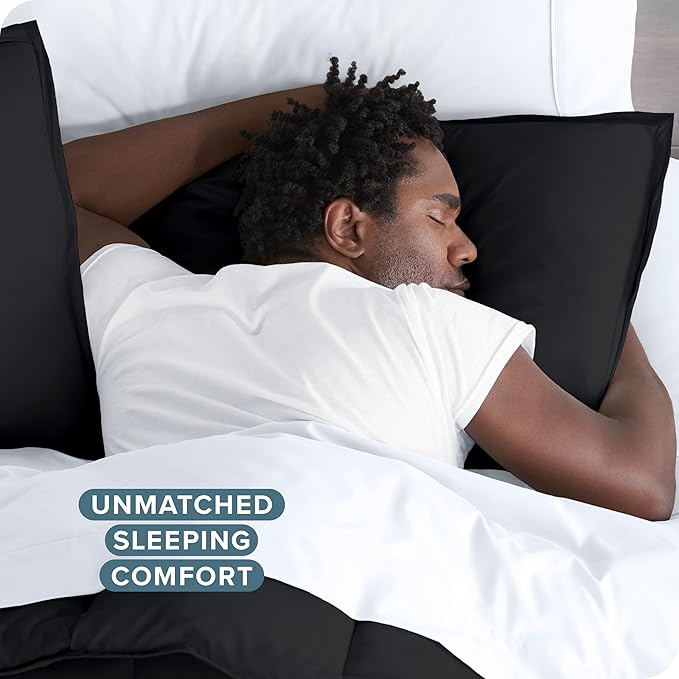 Bare Home Bedding Duvet Cover King Size - Premium 1800 Super Soft Collection - Lightweight, Cooling - Soft Breathable Bedding Duvet Cover (King, Black)