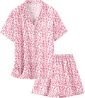 Girls & Womens Satin Pajamas Set, Silk Button-Down Sleepwear 2 Piece Nightwear, 3 Years - Women XXL