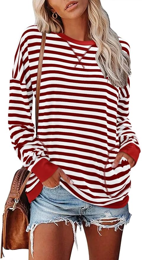 Magritta Women's Long Sleeve Leopard Color Block Tunic Comfy Crewneck T Shirt Tops Black XL
